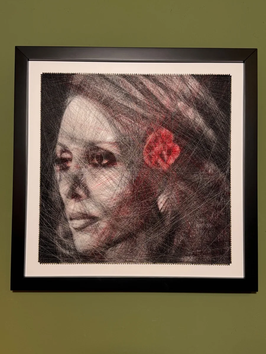 Fairouz customized colored thread portrait